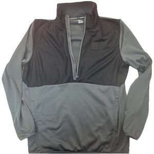 Under Armour Storm Men's Gray Black 1/4 Zip Pullover Mock Neck Activewear Size M